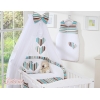 Beddengoed voor Babybed 5 st met Klamboe - Harten Bruin Snijder