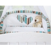 Beddengoed voor Babybed 5 st met Klamboe - Harten Bruin Snijder