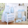 Beddengoed voor Babybed 7 st met Hemel Klamboe - Harten Blauw Bloemenweide Bloemen