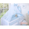 Beddengoed voor Babybed 7 st met Hemel Klamboe - Harten Blauw Bloemenweide Bloemen