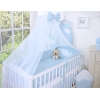 Beddengoed voor Babybed 7 st met Hemel Klamboe - Harten Blauw Bloemenweide Bloemen
