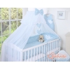 Beddengoed voor Babybed 7 st met Hemel Klamboe - Harten Blauw Bloemenweide Bloemen