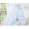 Beddengoed voor Babybed 7 st met Hemel Klamboe - Harten Blauw Geruit