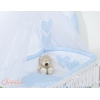 Beddengoed voor Babybed 7 st met Hemel Klamboe - Harten Blauw Geruit