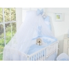 Beddengoed voor Babybed 7 st met Hemel Klamboe - Harten Blauw Geruit
