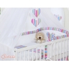 Beddengoed voor Babybed 7 st met Hemel Klamboe - Harten Purper Snijder