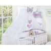 Beddengoed voor Babybed 7 st met Hemel Klamboe - Harten Purper Snijder