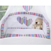 Beddengoed voor Babybed 7 st met Hemel Klamboe - Harten Purper Snijder
