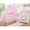 Beddengoed voor Babybed 7 st met Hemel Klamboe - Harten Roze