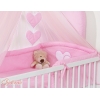Beddengoed voor Babybed 7 st met Hemel Klamboe - Harten Roze