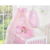 Beddengoed voor Babybed 7 st met Hemel Klamboe - Harten Roze