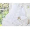 Beddengoed voor Babybed 7 st met Hemel Klamboe - Harten Wit