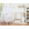 Beddengoed voor Babybed 7 st met Hemel Klamboe - Harten Wit