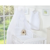Beddengoed voor Babybed 7 st met Hemel Klamboe - Harten Wit