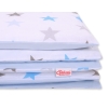 Beddengoed voor Kinderbed 2 dele 140x200 Junior Grijs Blauw Sterren