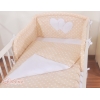 Beddengoed voor Kinderbed 2 st - Harten Beige Polkaprikker