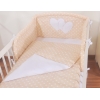 Beddengoed voor Kinderbed 2 st - Harten Beige Polkaprikker