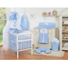 Beddengoed voor Kinderbed 7 st met Hemeltje - Harten Blauw
