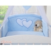 Beddengoed voor Kinderbed 7 st met Hemeltje - Harten Blauw