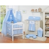 Beddengoed voor Kinderbed 7 st met Hemeltje - Harten Blauw