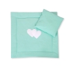Beddengoed voor Kinderwagen 2 st - Harten Mint