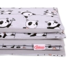 Beddengoed voor Ledikant 2 dele 140x200 Junior Grijs Panda