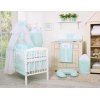 Beddengoedset  Ledikant 7 st met Klamboe - Mint Little Prince Princess