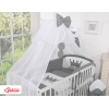 Beddengoedset met Hemeltje Klamboe voor Babybed 5 st -  Antraciet Little Prince Princess