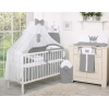 Beddengoedset met Hemeltje Klamboe voor Babybed 5 st -  Antraciet Little Prince Princess