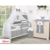 Beddengoedset met Hemeltje Klamboe voor Babybed 5 st -  Antraciet Little Prince Princess