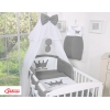 Beddengoedset met Hemeltje Klamboe voor Babybed 5 st -  Antraciet Little Prince Princess