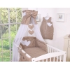 Beddengoedset voor Babybed 7 st met Hemeltje - Harten Bruin