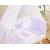 Beddengoedset voor Bijzetbed Baby  6 st FABIO Purper Little Prince Princess