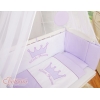 Beddengoedset voor Bijzetbed Baby  6 st FABIO Purper Little Prince Princess