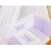 Beddengoedset voor Bijzetbed Baby  6 st FABIO Purper Little Prince Princess