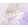 Beddengoedset voor Bijzetbed Baby  6 st FABIO Purper Little Prince Princess