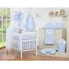Beddengoedset voor Kinderbed 11 st met Hemeltje - Harten Blauw Geruit