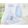 Beddengoedset voor Kinderbed 11 st met Hemeltje - Harten Blauw Geruit