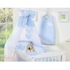 Beddengoedset voor Kinderbed 11 st met Hemeltje - Harten Blauw Geruit