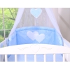 Beddengoedset voor Kinderbed 11 st met Hemeltje - Harten Blauw Polkaprikker