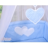 Beddengoedset voor Kinderbed 11 st met Hemeltje - Harten Blauw Polkaprikker