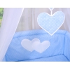 Beddengoedset voor Kinderbed 11 st met Hemeltje - Harten Blauw Polkaprikker