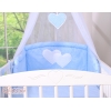 Beddengoedset voor Kinderbed 11 st met Hemeltje - Harten Blauw Polkaprikker