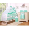 Beddengoedset voor Kinderbed 11 st met Klamboe - Harten Mint Polkaprikker