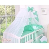 Beddengoedset voor Kinderbed 11 st met Klamboe - Harten Mint Polkaprikker