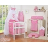 Beddengoedset voor Kinderbed 11 st met Klamboe - Harten Roze Geruit