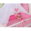 Beddengoedset voor Kinderbed 11 st met Klamboe - Harten Roze Geruit