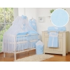 Beddengoedset voor Kinderbed 7 st met Klamboe - Harten Blauw Snijder
