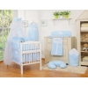 Beddengoedset voor Kinderbed 7 st met Klamboe - Harten Blauw Snijder