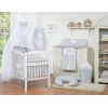 Beddengoedset voor Kinderbed 7 st met Klamboe - Harten Grijs